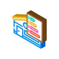 building energy efficient isometric icon vector illustration