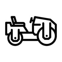 compaction roller construction vehicle line icon vector illustration