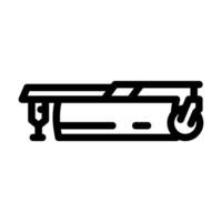 calificación espada construcción vehículo línea icono vector ilustración