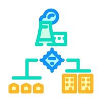 power grid efficient color icon vector illustration