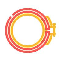 hoop frame embroidery hobby color icon vector illustration