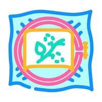 tracing paper embroidery hobby color icon vector illustration