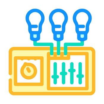 lighting controls efficient color icon vector illustration