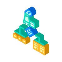 power grid efficient isometric icon vector illustration