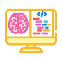 neuroinformatics neuroscience neurology color icon vector illustration