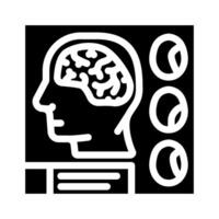 neuroimaging neuroscience neurology glyph icon vector illustration