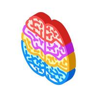 brain mapping neuroscience neurology isometric icon vector illustration