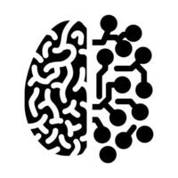 brain circuitry neuroscience neurology glyph icon vector illustration