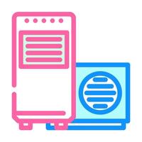 heat pump energy efficient color icon vector illustration