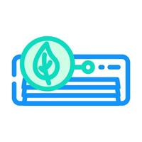 eco friendly hvac color icon vector illustration