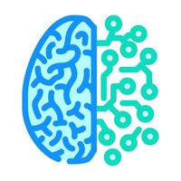 brain circuitry neuroscience neurology color icon vector illustration