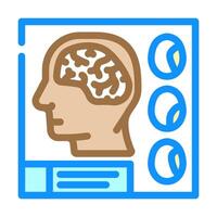 neuroimaging neuroscience neurology color icon vector illustration