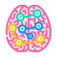 neural connectivity neuroscience neurology color icon vector illustration