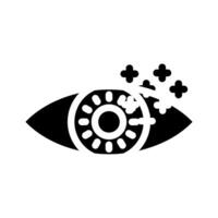 eye tracking ux ui design glyph icon vector illustration