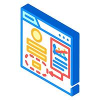 fitts law ux ui design isometric icon vector illustration