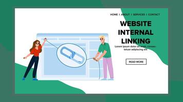 web sitio web interno enlace vector