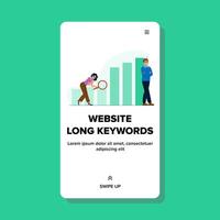 seo website long keywords vector