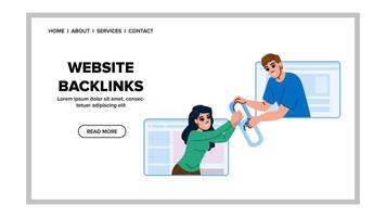 page website backlinks vector