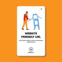 browser website frendly url vector