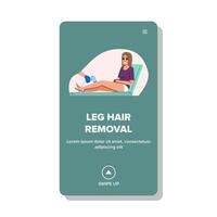 laser leg hair removal vector