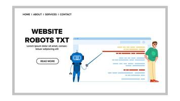 crawl website robots txt vector