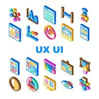 ux ui design app website icons set vector