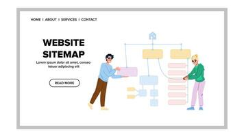 modelo sitio web mapa del sitio vector