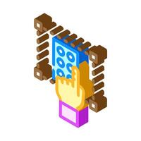 accessibility ux ui design isometric icon vector illustration