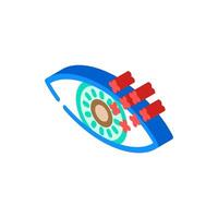 eye tracking ux ui design isometric icon vector illustration