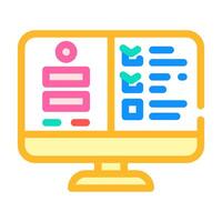 usability testing ux ui design color icon vector illustration