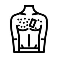 chest waxing male depilation line icon vector illustration