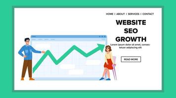 web sitio web seo crecimiento vector