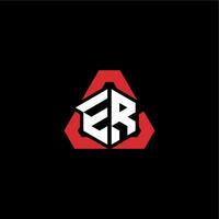 ER initial logo esport team concept ideas vector