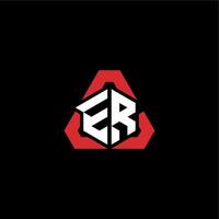 ER initial logo esport team concept ideas vector