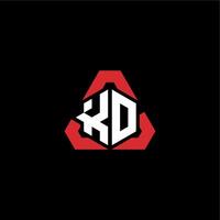 KD initial logo esport team concept ideas vector