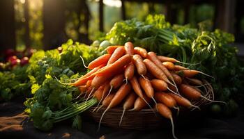 ai generado frescura de orgánico verduras, sano comiendo, naturaleza generosidad generado por ai foto