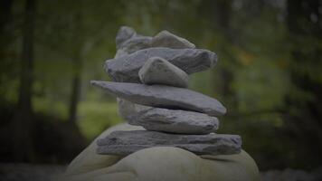 Stones Symbolizing Spiritual Balanced Lifestyle Concept Background video