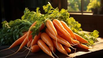 AI generated Fresh, healthy vegetables nature colorful bounty for a nourishing meal generated by AI photo