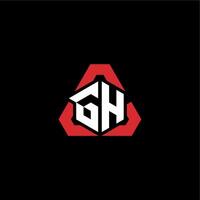 GH initial logo esport team concept ideas vector
