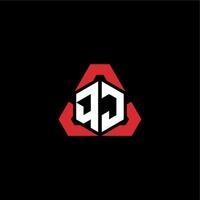QJ initial logo esport team concept ideas vector
