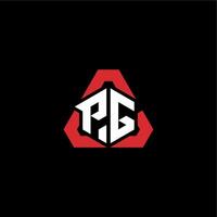 PG initial logo esport team concept ideas vector