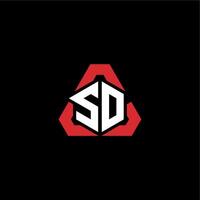 SD initial logo esport team concept ideas vector