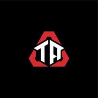 TA initial logo esport team concept ideas vector