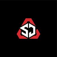 SJ initial logo esport team concept ideas vector