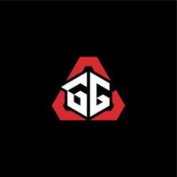 GG initial logo esport team concept ideas vector