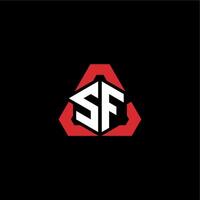 SF initial logo esport team concept ideas vector