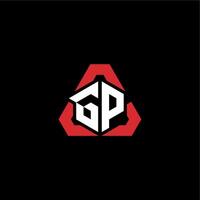 GP initial logo esport team concept ideas vector