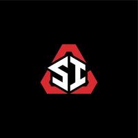 SI initial logo esport team concept ideas vector