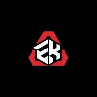 EK initial logo esport team concept ideas vector