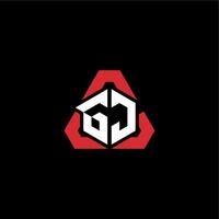 GJ initial logo esport team concept ideas vector